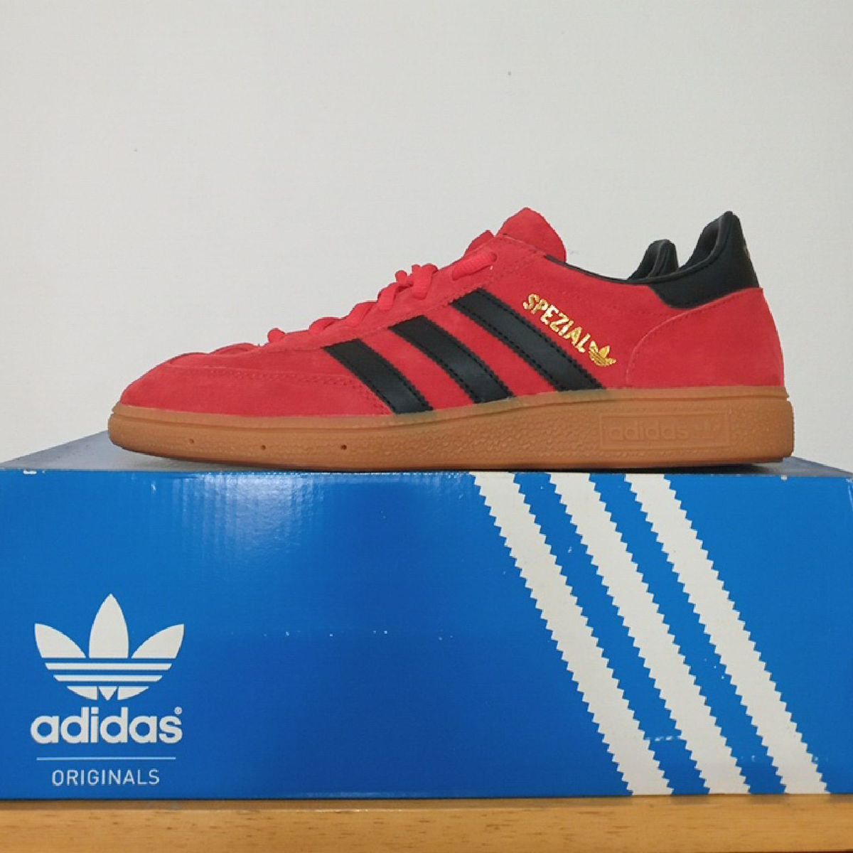 Adidas spezial red clearance and black