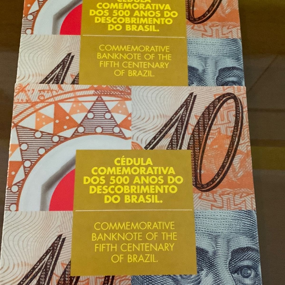 Commemorative Banknote Of The Fifth Centenary Brazil 10 Reals