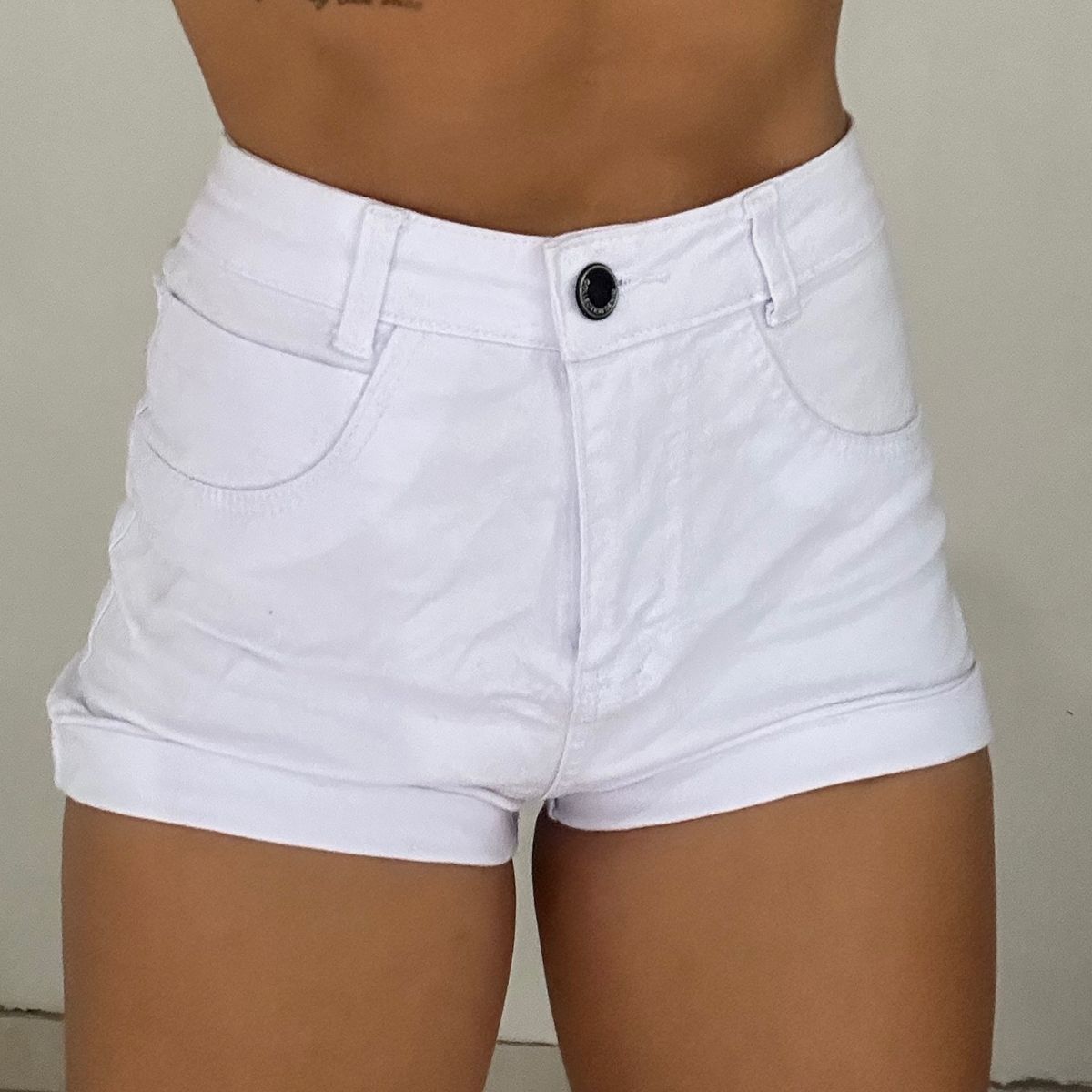 Shorts Branco, Shorts Feminino Usado 95592431