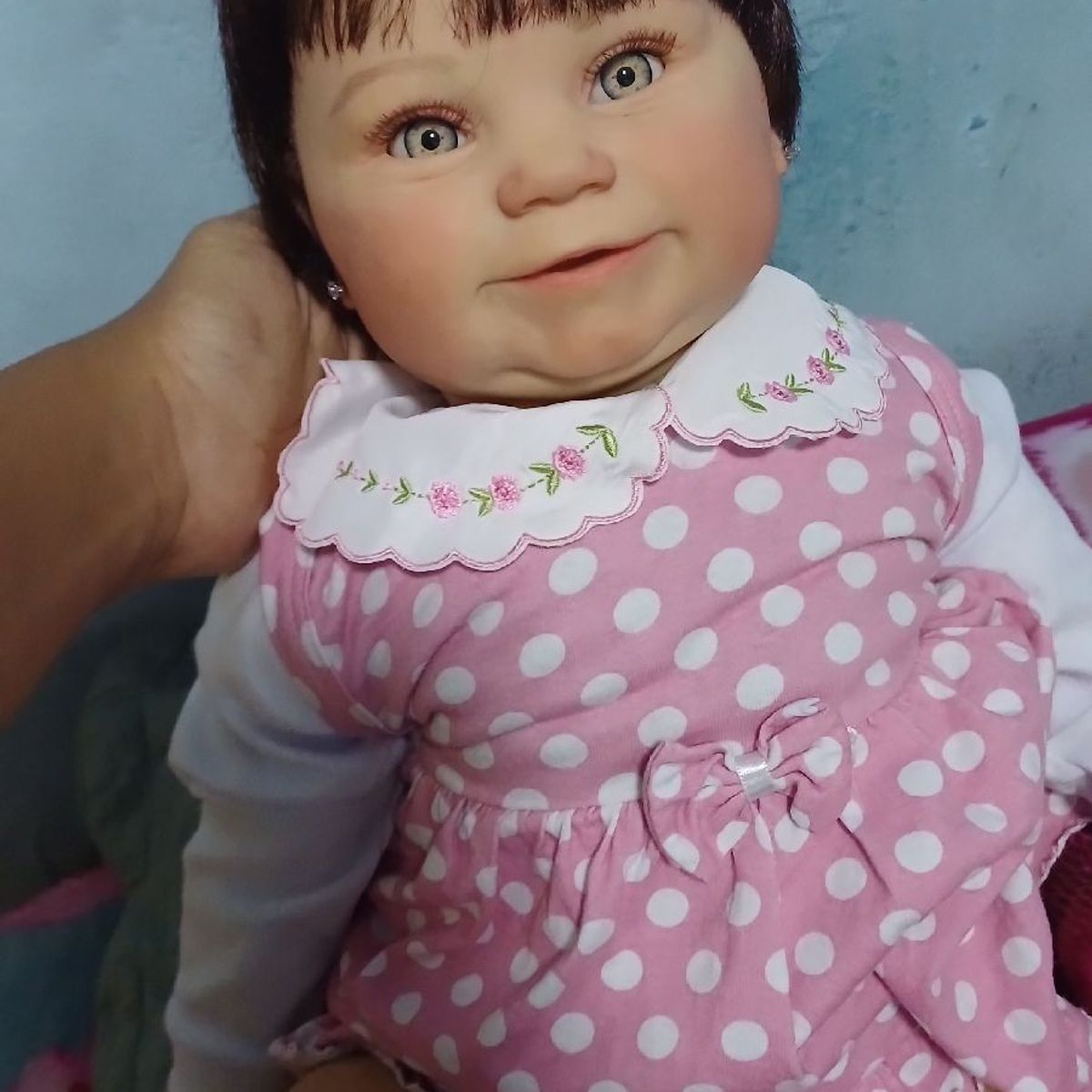 Boneca Bebe Reborn Morena Em Tecido Realista Original 60cm