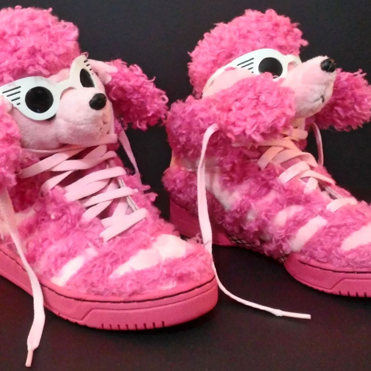 tenis de poodle rosa adidas