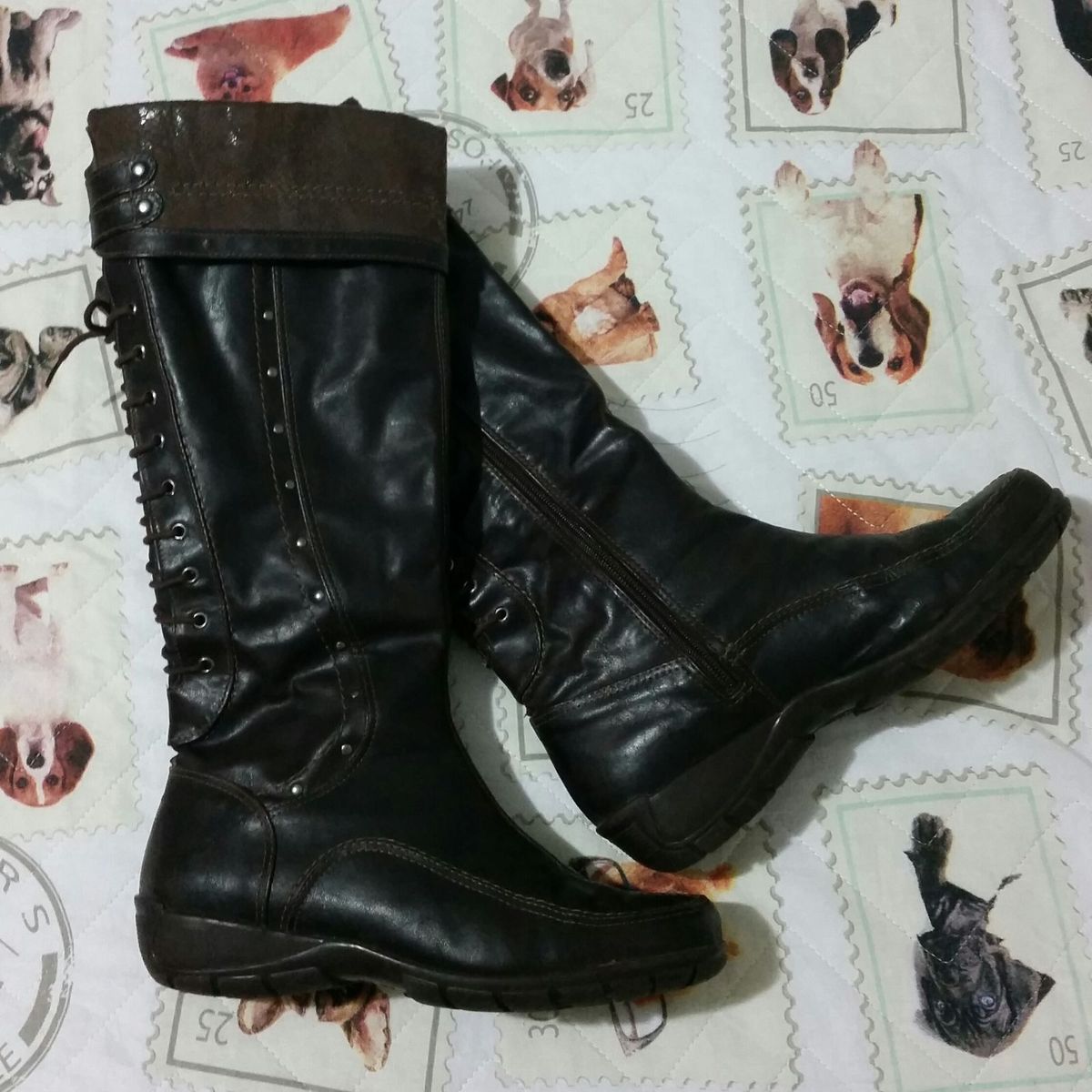 bota montaria com cadarço