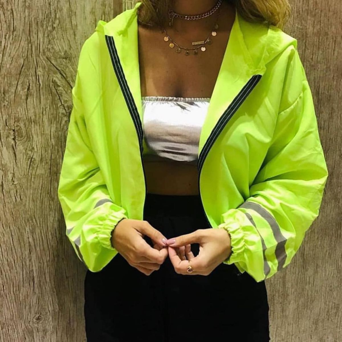 corta vento nike verde limao