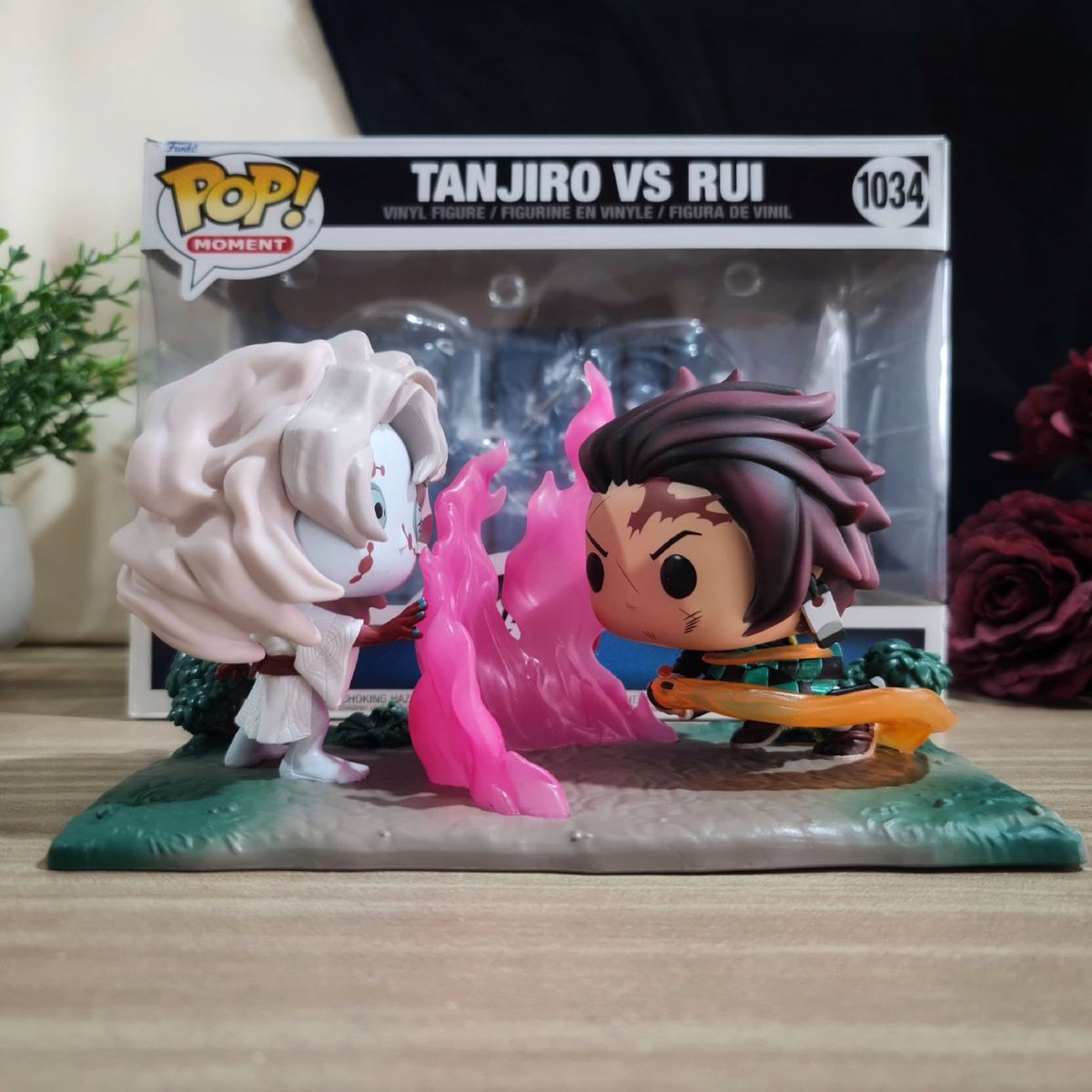 Funko Pop moment Tanjiro vs Rui Demon Slayer 1034