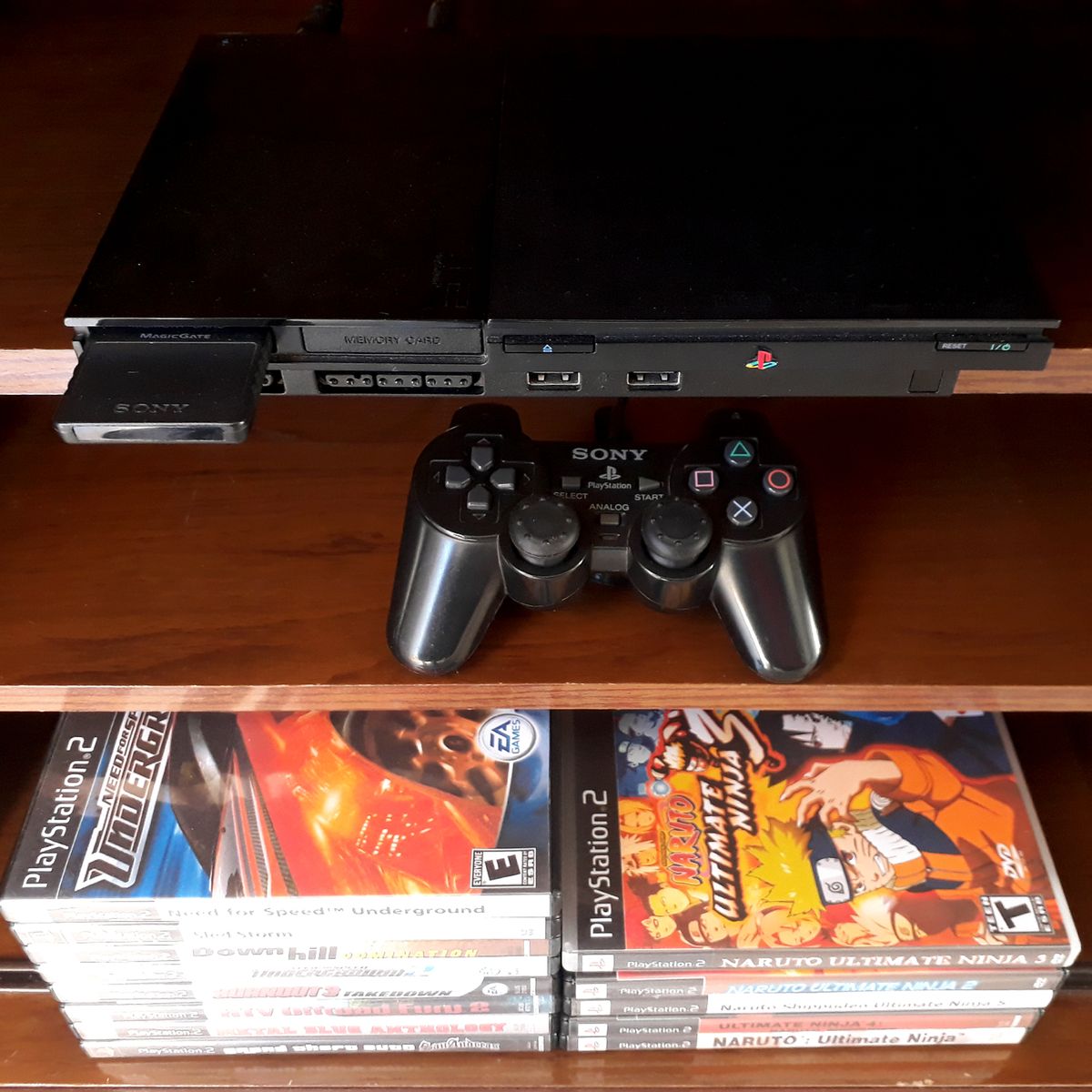 Playstation 2 Slim Ps2 Slim + Hd 500gb Lotado de Jogos