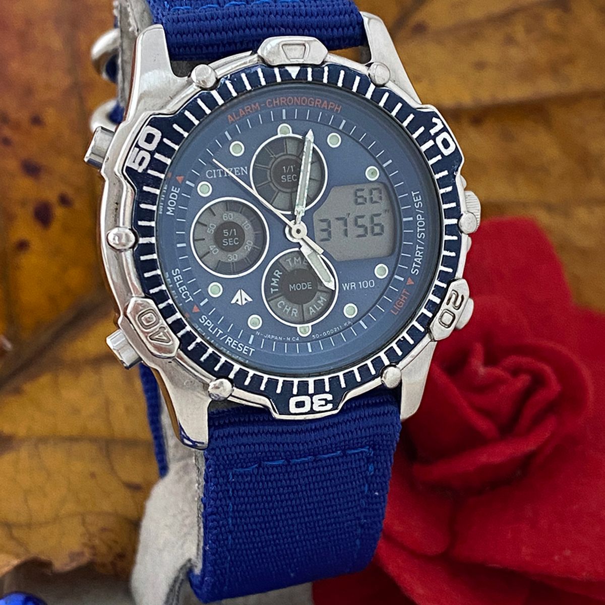 Relogio Citizen C450 Cron grafo Promaster Azul Original