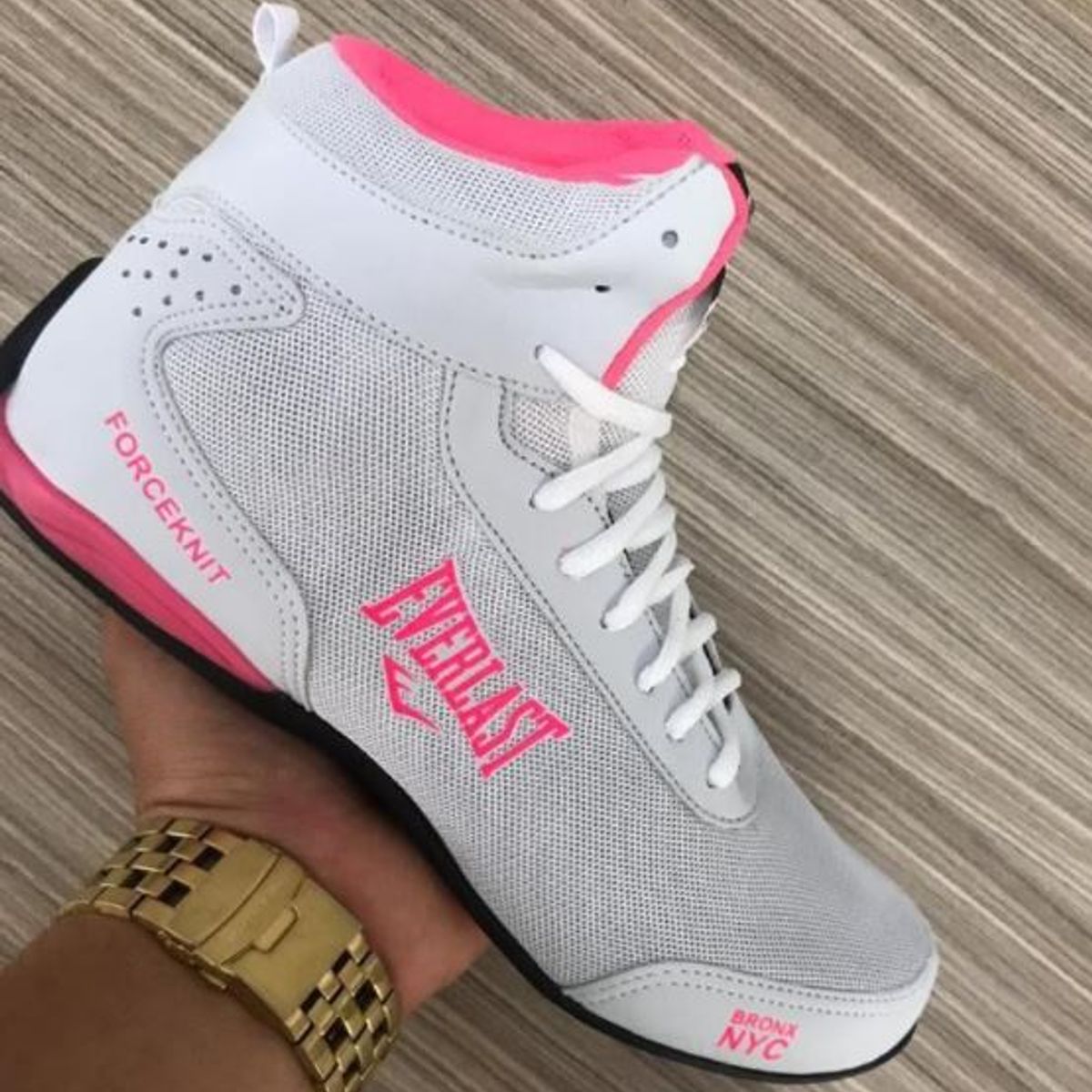 Botinha Everlast Forceknit Branca Rosa N 39 Feminina T nis Feminino Everlast Nunca Usado 55927654 enjoei