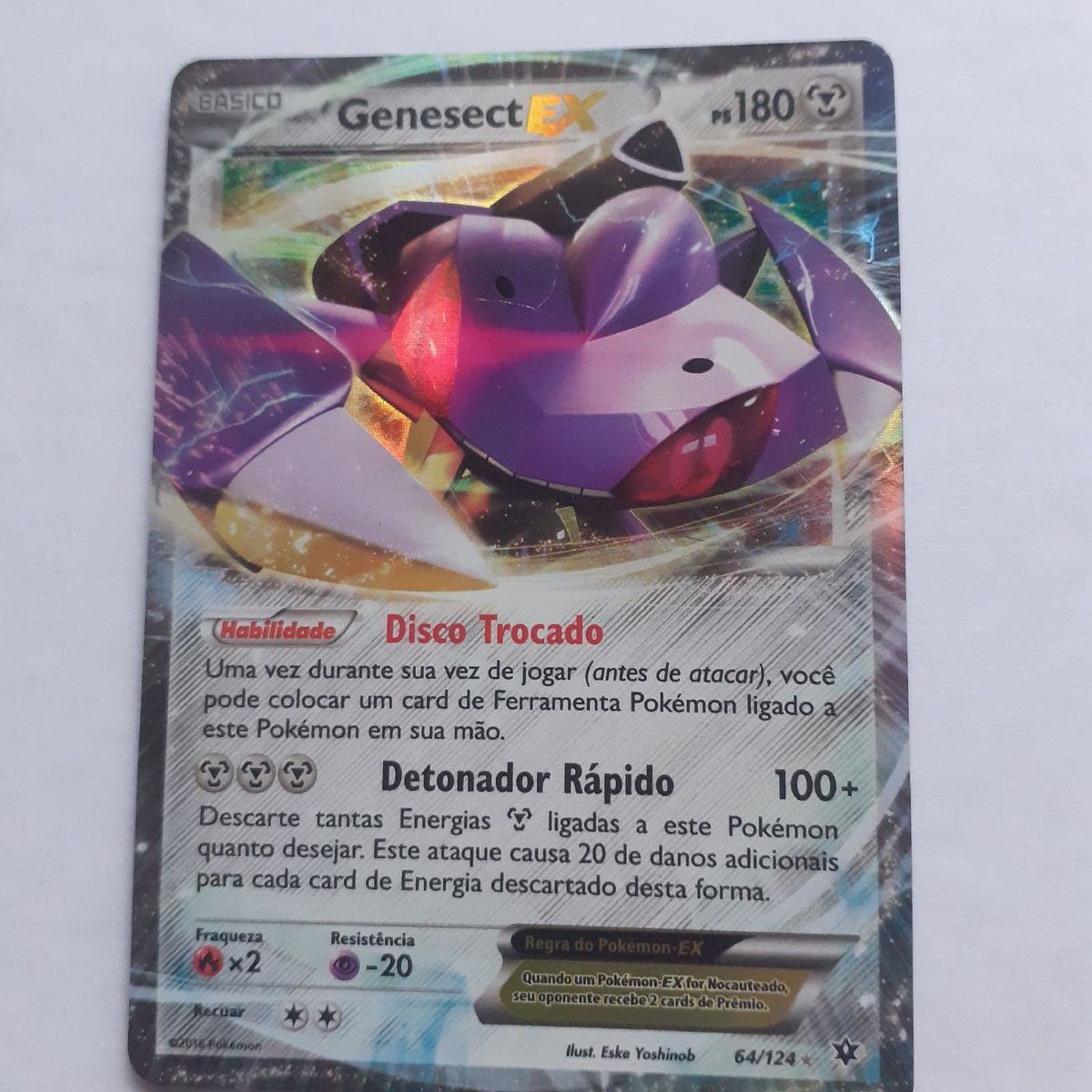 Carta Pokémon Genesect EX Português 120/124 Card Original Copag