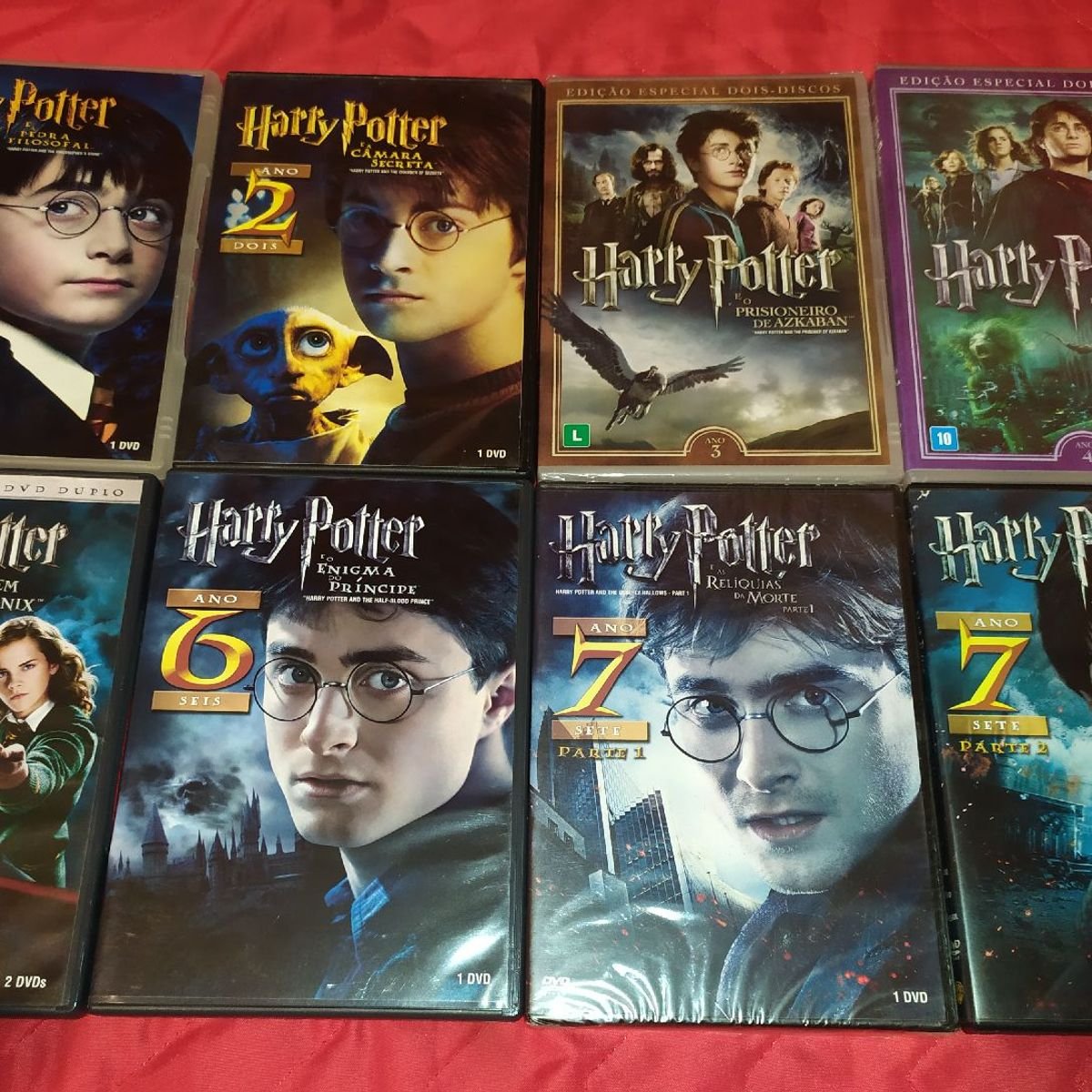 Dvd Harry Potter Coleção Completa 8 Discos Dublado E Legenda