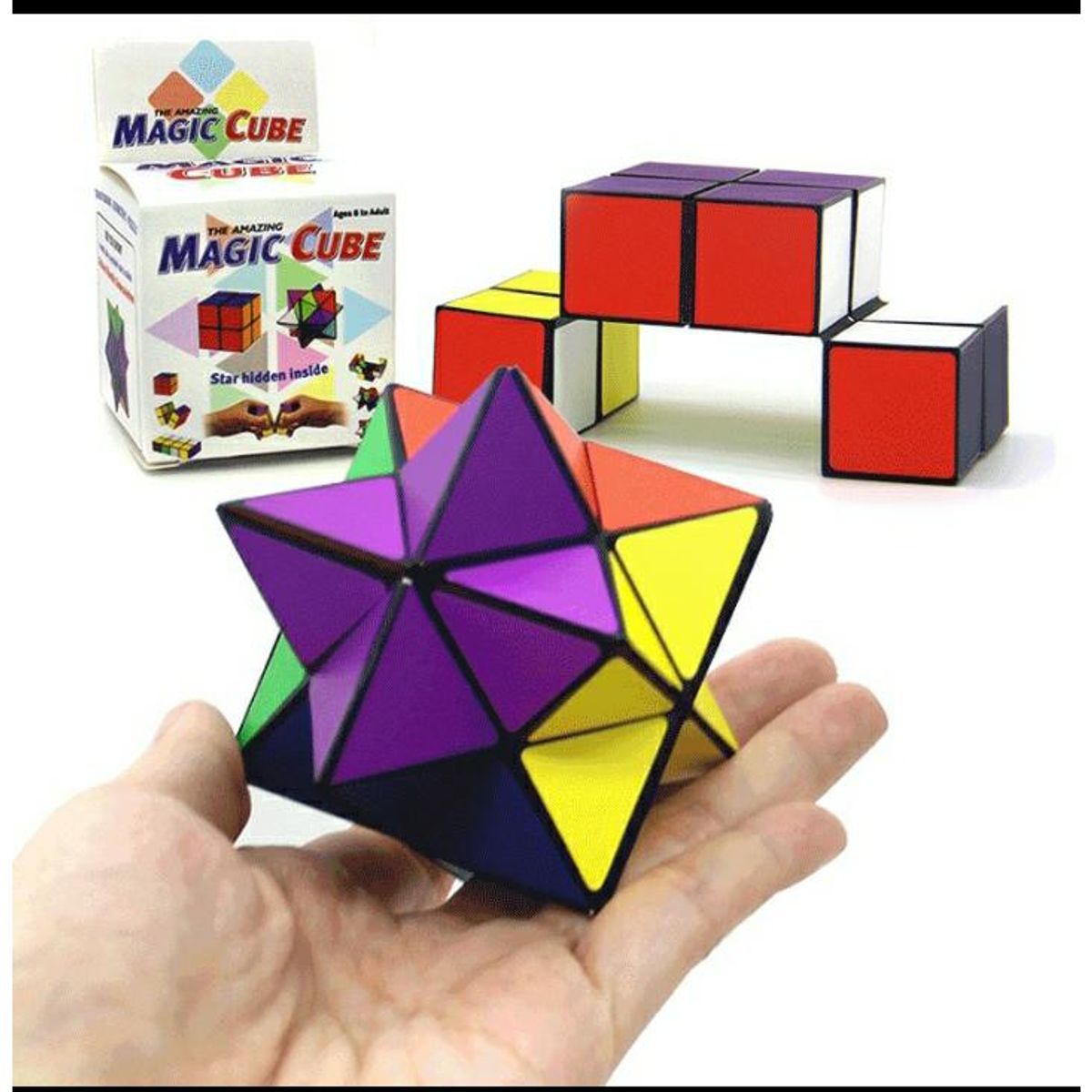 Cubo estrela mágica,2 em 1 combo 3d infinito cubo de brinquedo