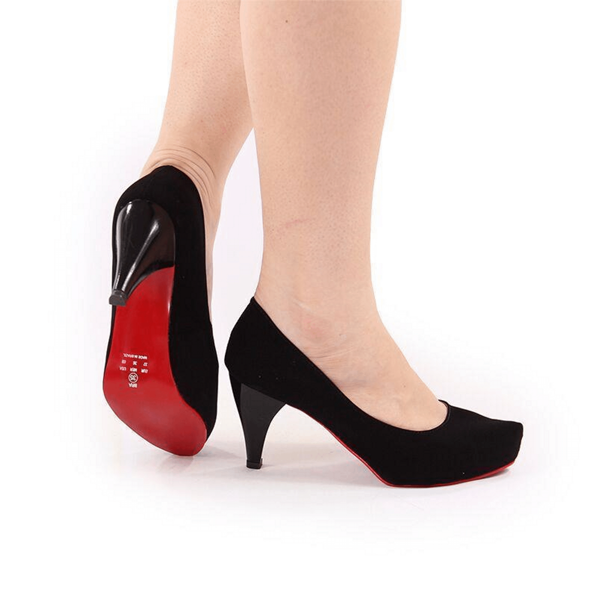 scarpin vermelho fosco