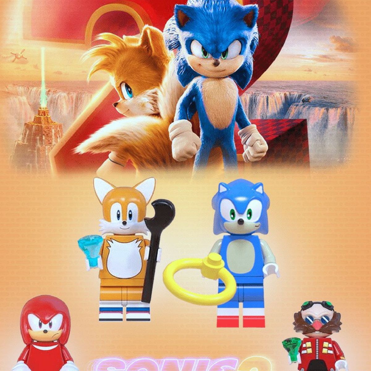 Sonic Lego Compatível 1 Unidade