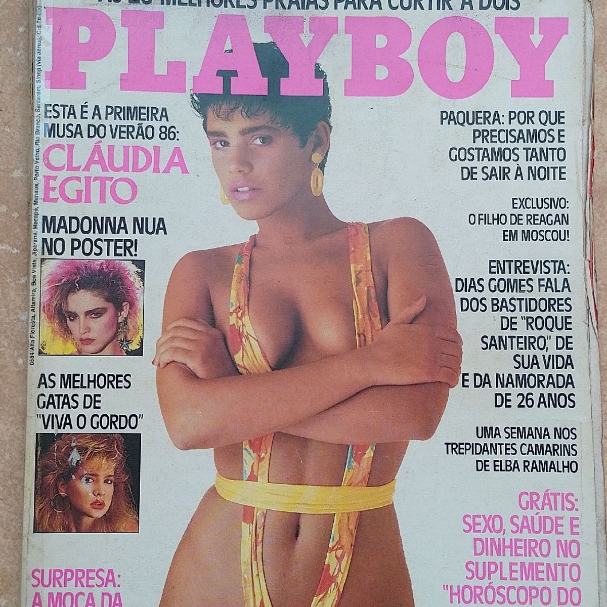 Playboy Madonna Cláudia Egito | Madonna Cláudia Egito Revista Playboy Usado  102255406 | enjoei