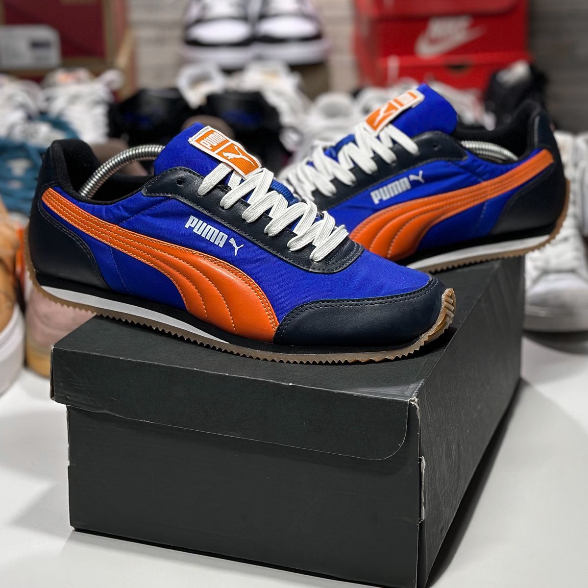2009-10 PUMA 1899ホッフェンハイム（A） #7 マイコスエウ Tênis Puma Vintage Retrô Blue/Orange | Tênis Masculino Puma Usado
