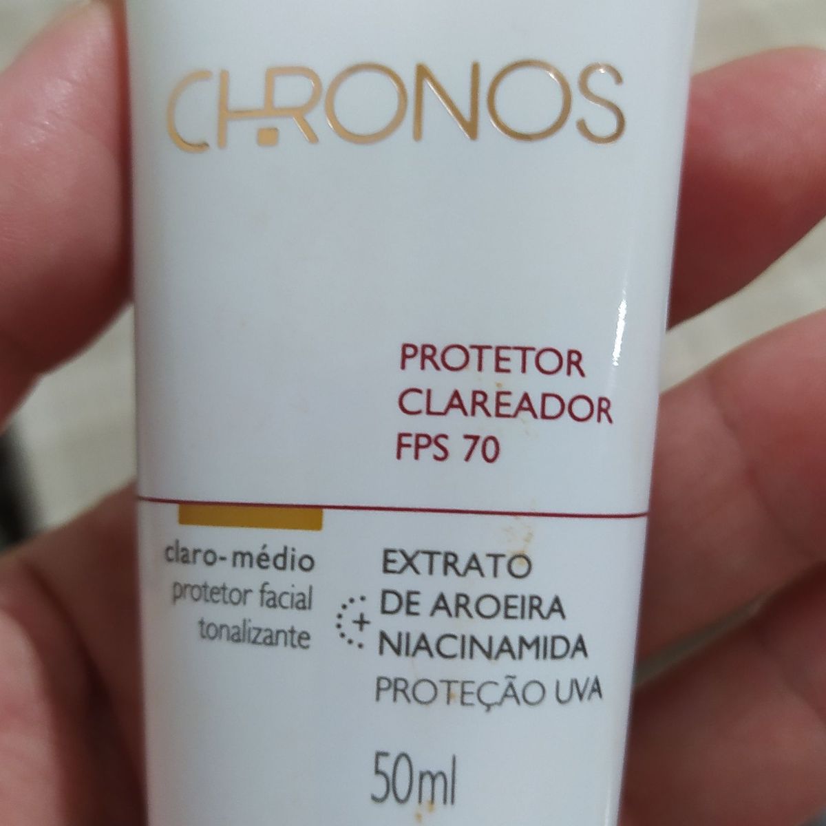 Base Protetor Clareador Chronos Fps 70 Claro Medio | Cosmético Feminino Natura  Chronos Usado 62236243 | enjoei