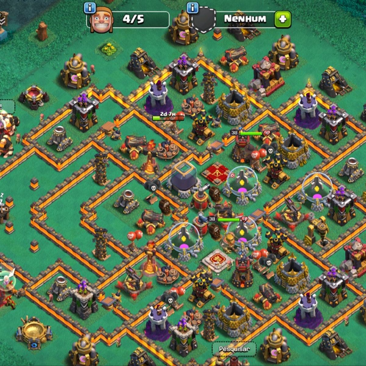 Clash Of Clans Cv 10 Full Rei e Rainha No Lvl 38 | Jogo de Computador Clash -Of-Clans Usado 68376528 | enjoei