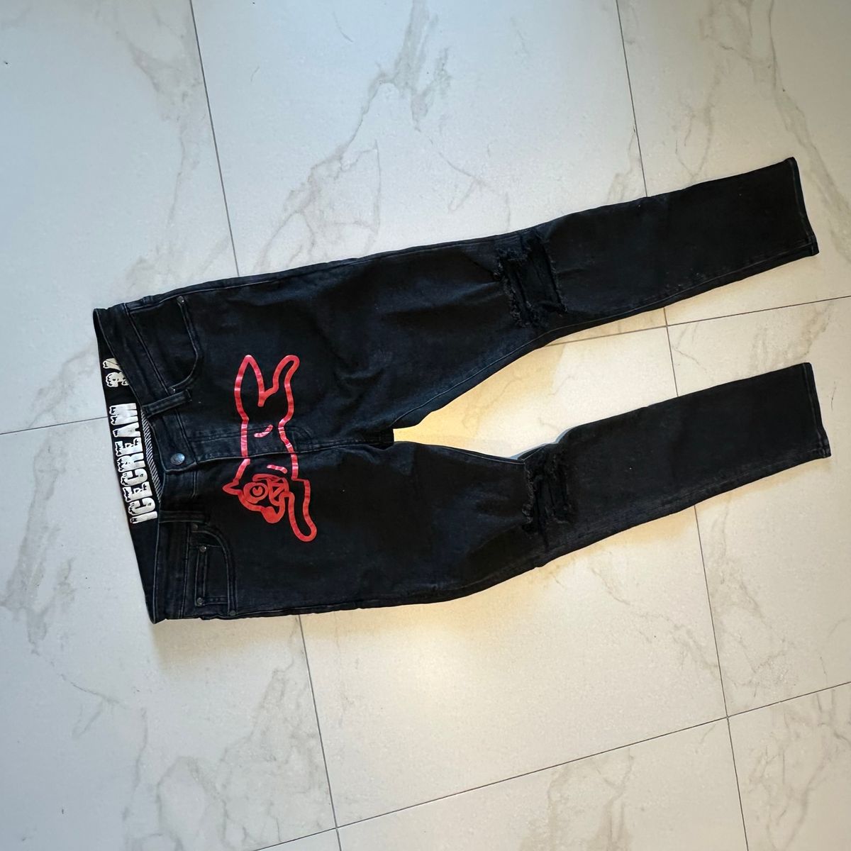 Calça Jeans com Estampa Running Dog Ice Cream Bbc Pharrell | Ice