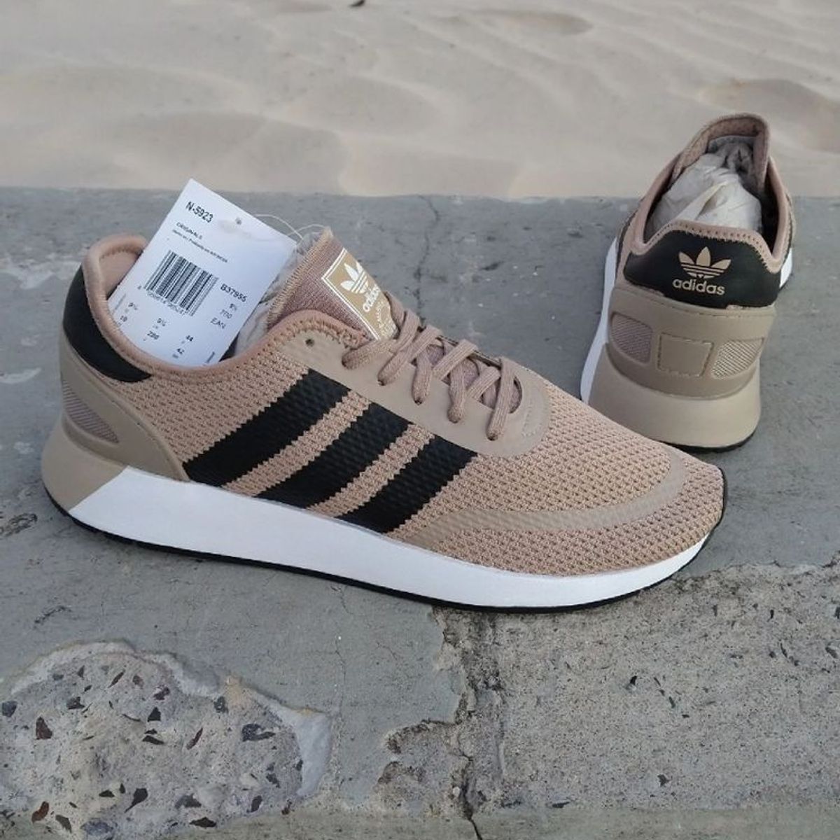 T nis Adidas N5923 Khaki Bege Preto Iniki Esporte Dswt T nis Masculino Adidas Usado 94337871 enjoei