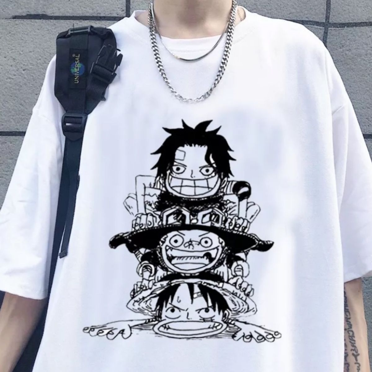 Camiseta Camisa Masculina One Piece Luffy Infantil Animes