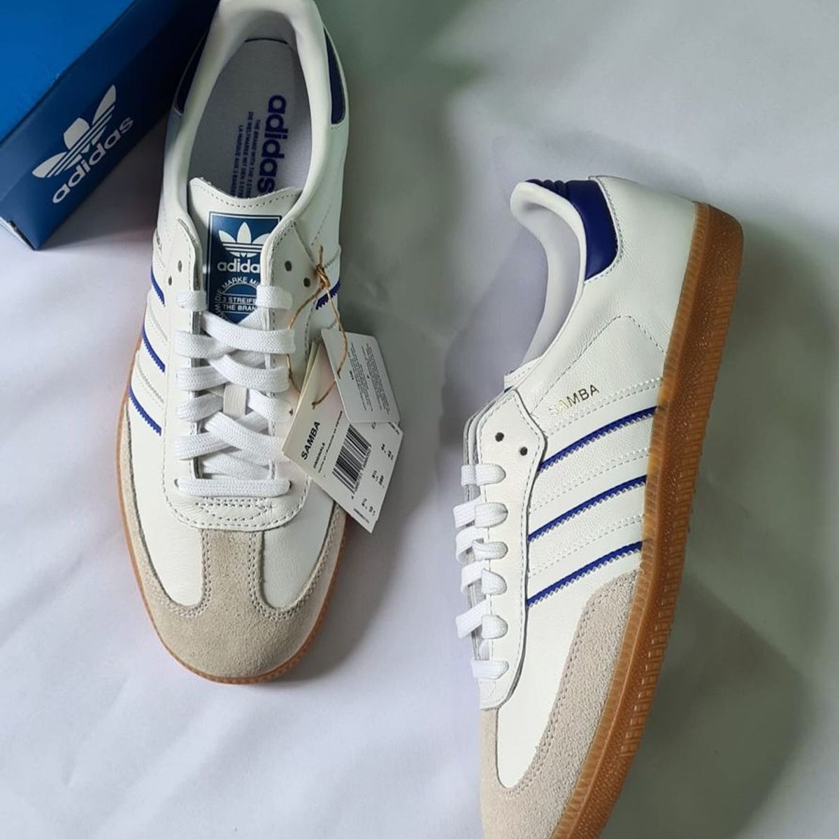 Tenis Adidas Samba Og White Lucid Blue 42 T nis Masculino Adidas Nunca Usado 94295226 enjoei