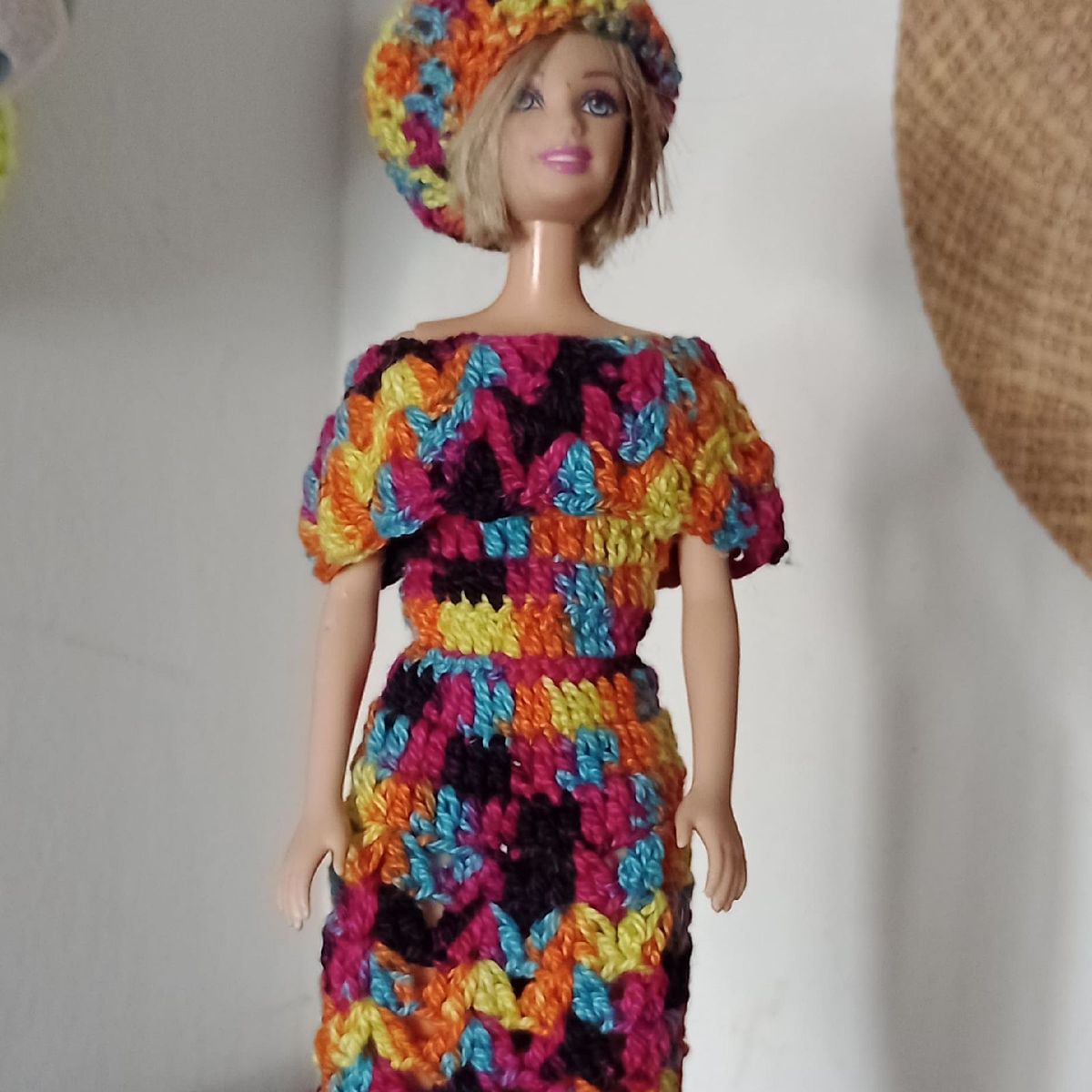 Roupa de Crochê para Barbie  Brinquedo Handmade Nunca Usado