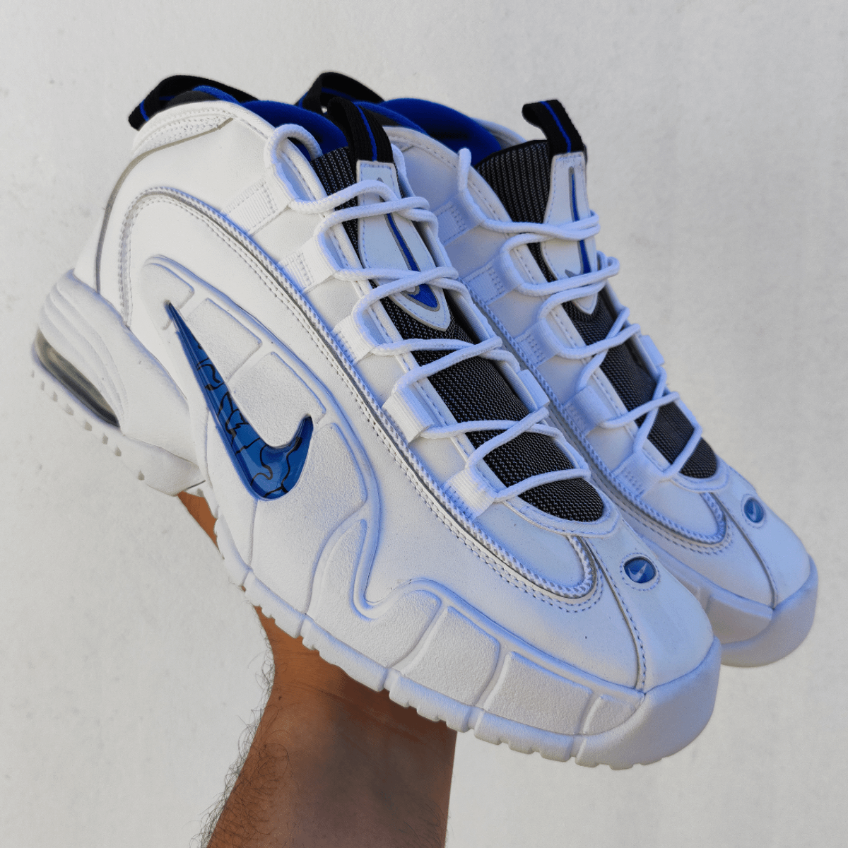 Nike air max penny 1 best sale white blue