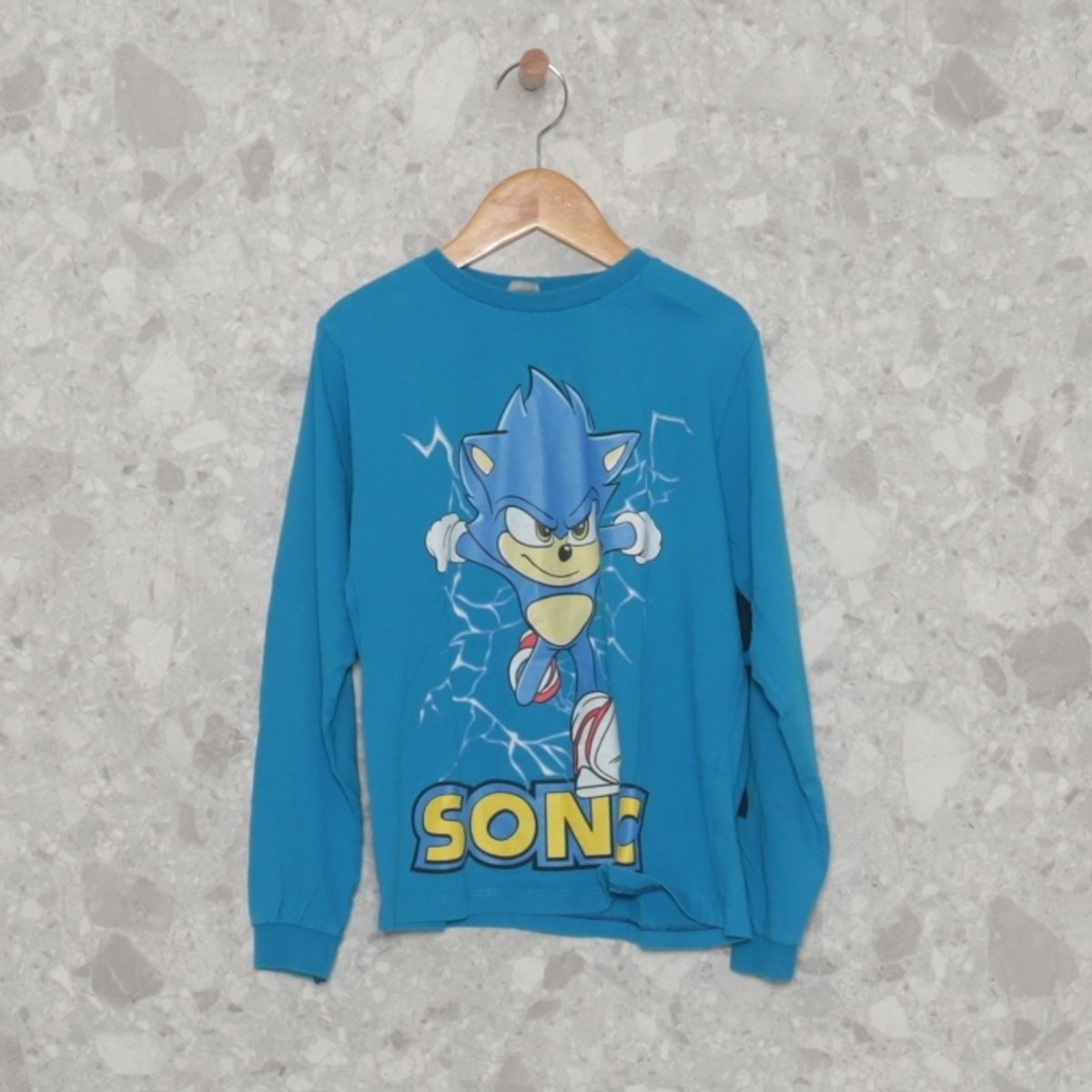 Camiseta Infantil Manga Longa Sonic Camiseta Personagens Sonic