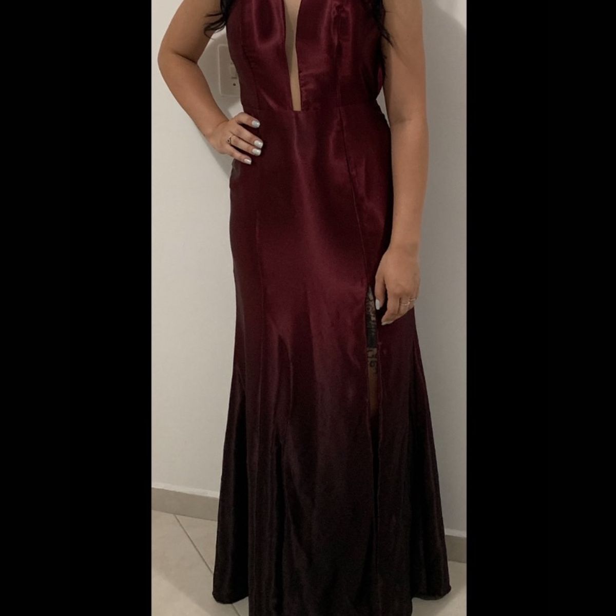 vestido marsala degrade