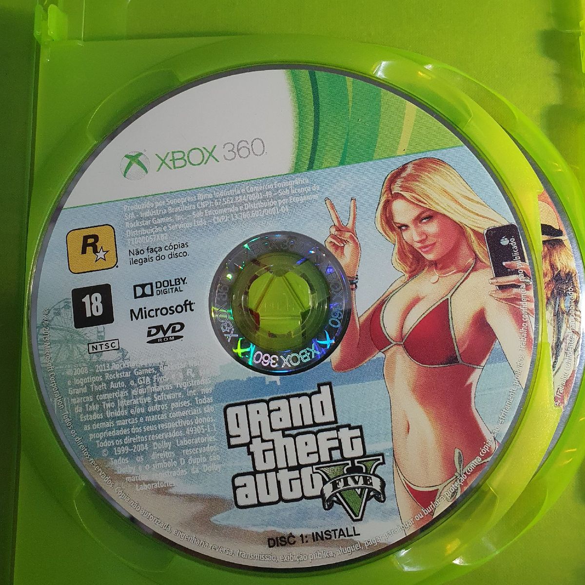 Jogo Original GTA 5 Apenas o Disco 1 Xbox 360