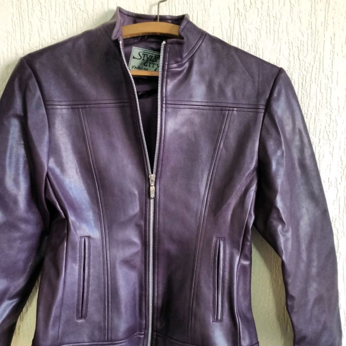 jaqueta de couro vegano