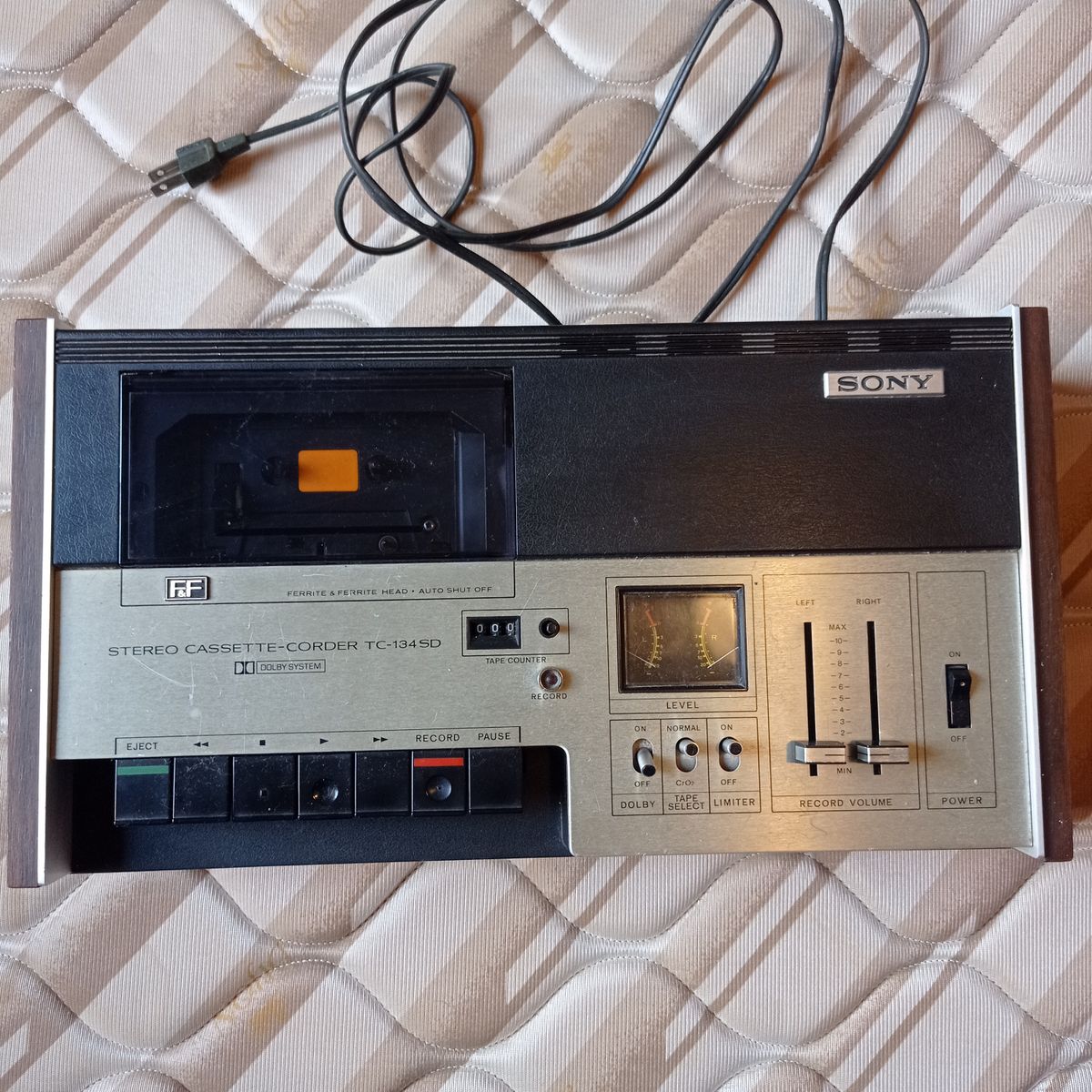 Tape Deck Stereo Cassete Corder Sony Tc 134 Sd | Sony Usado