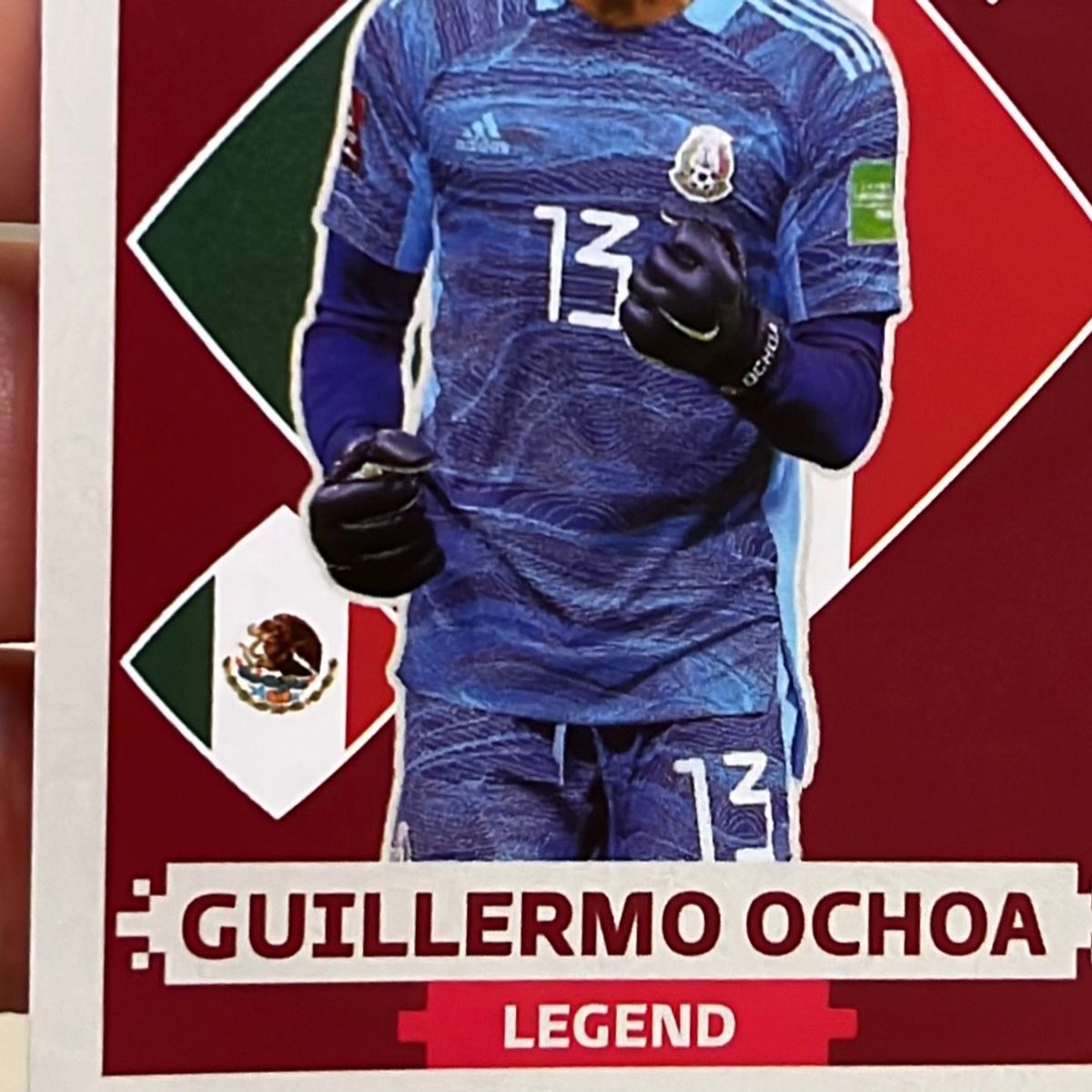 Figurinha Guillermo Ochoa Rara Legend Prata Copa 22 Original