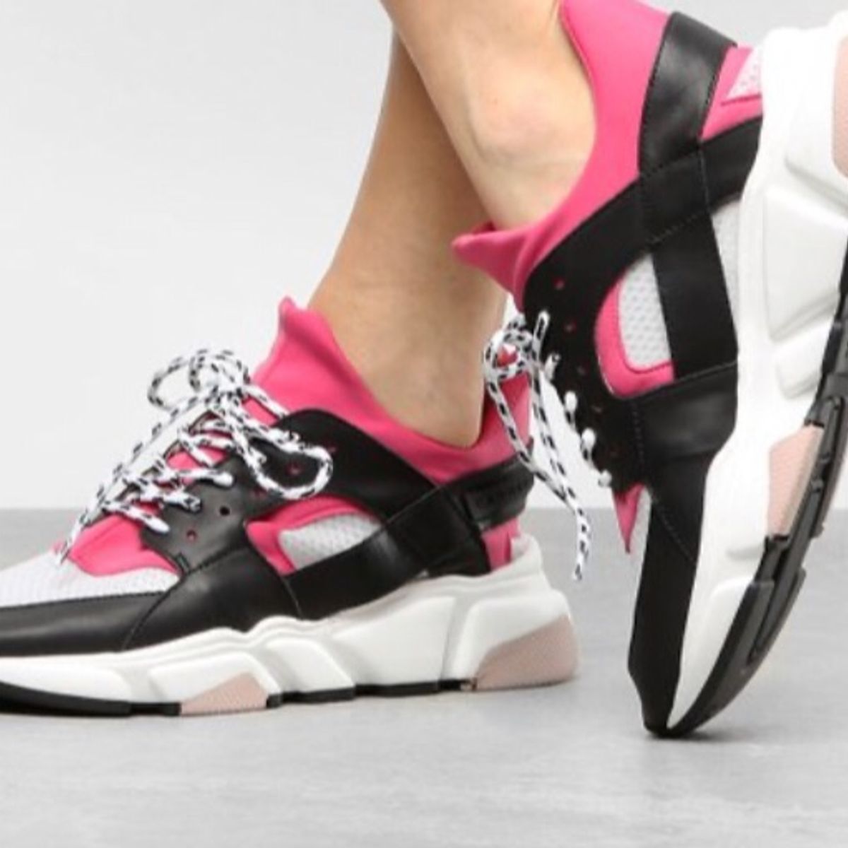 tênis couro carrano chunky sneaker feminino