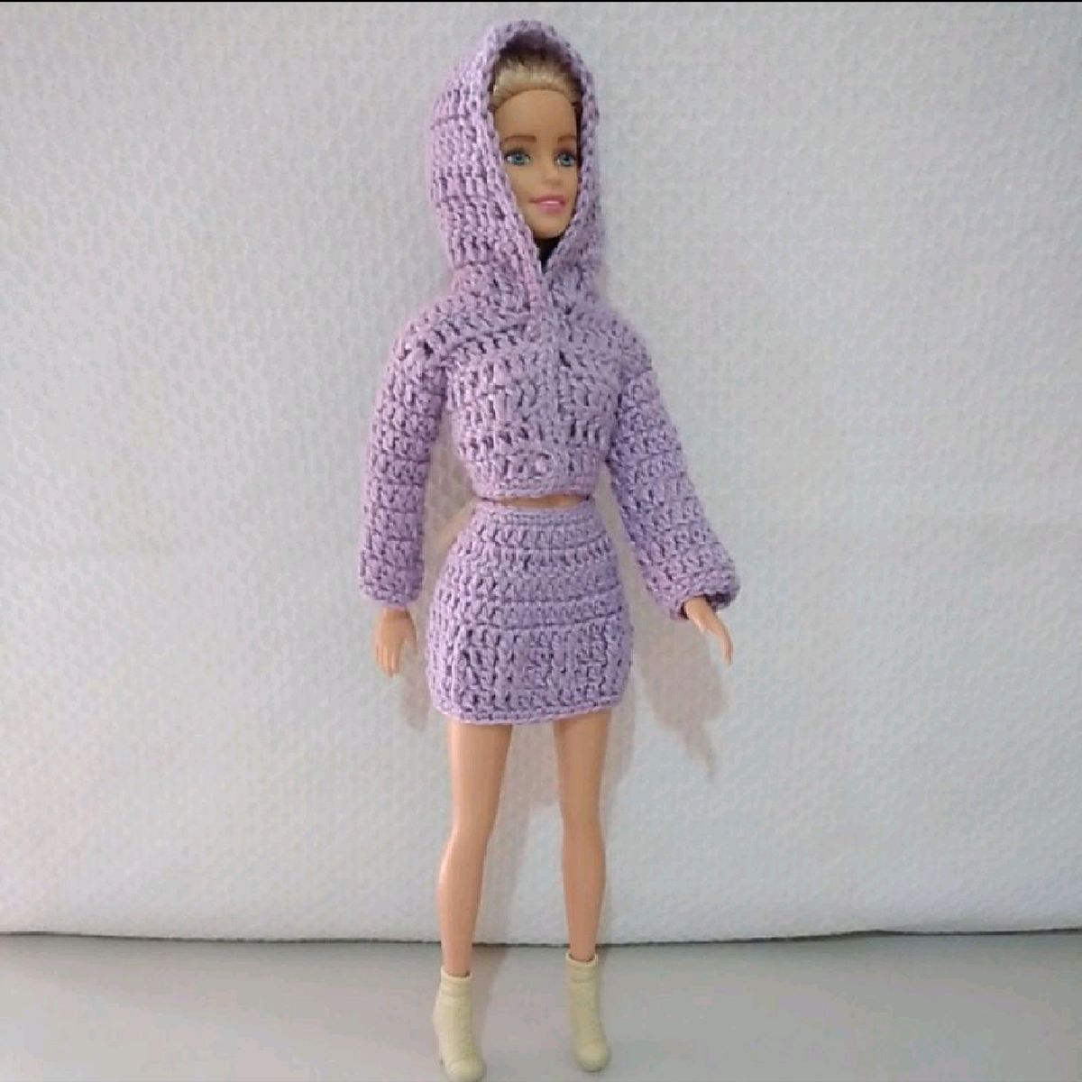 Roupa de best sale crochê para barbie