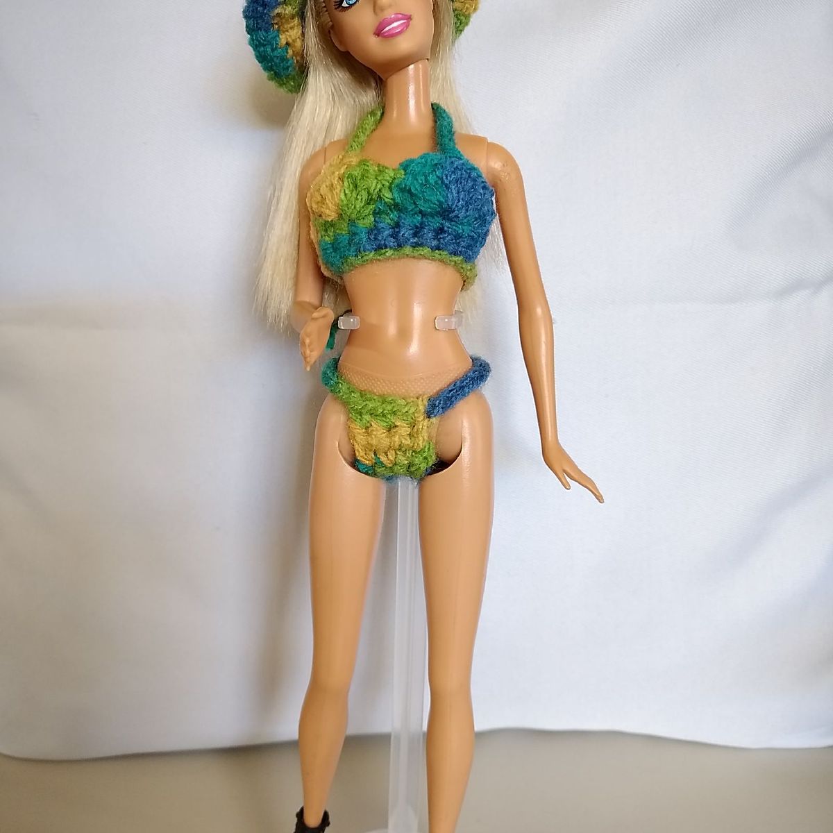 Roupa para Boneca Barbie Biquíni em Crochê