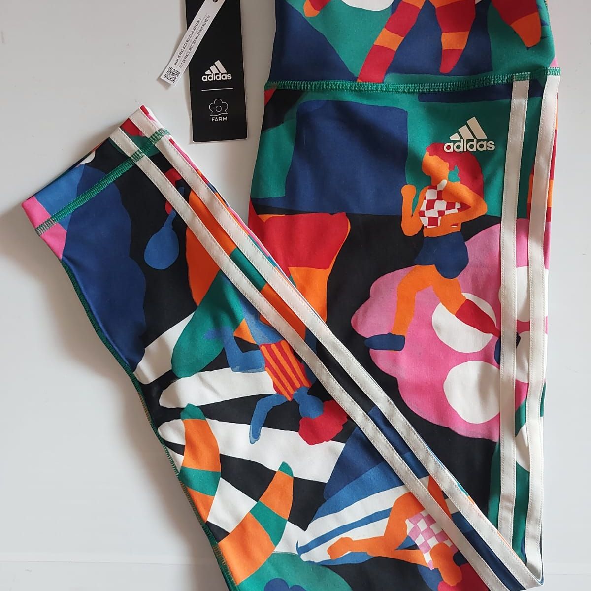 Legging 7/8 adidas x FARM Rio - Azul adidas | adidas Brasil