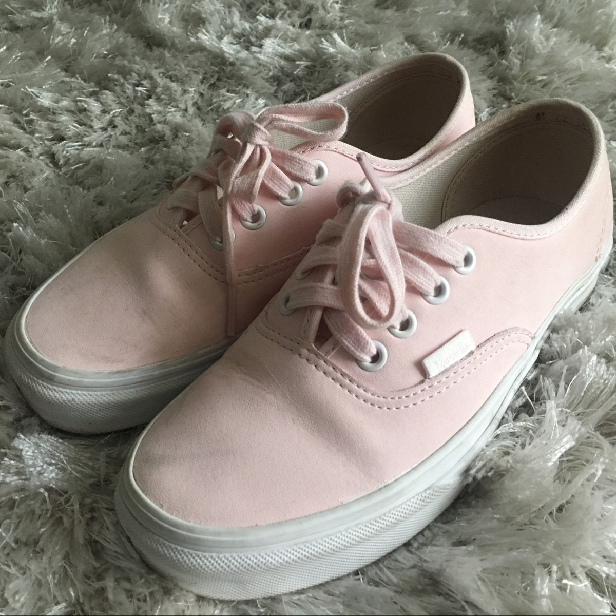 vans de couro rosa