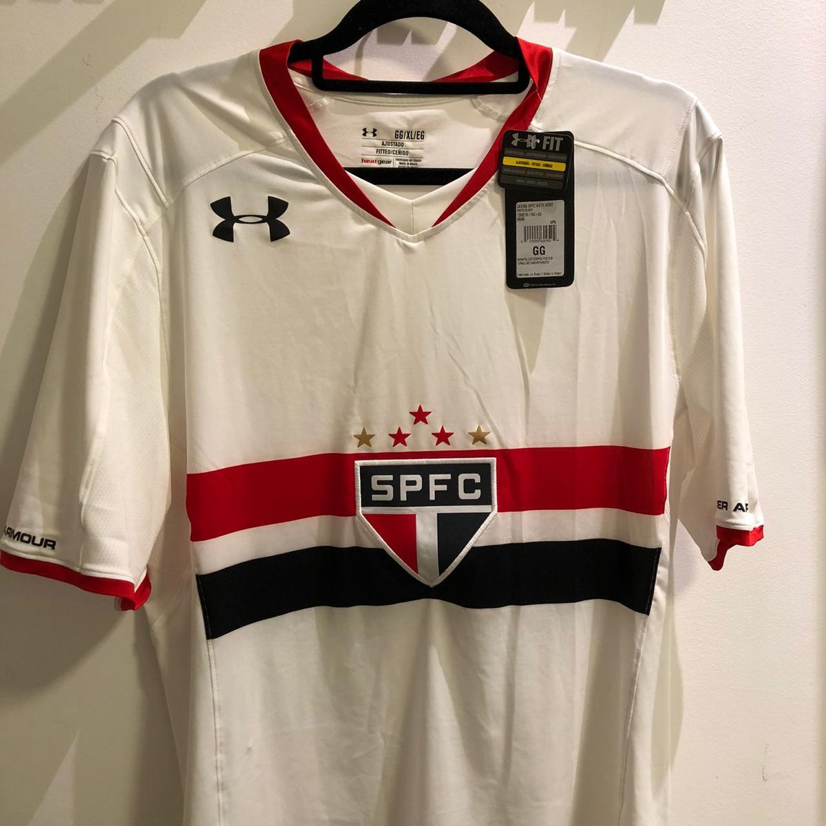 camisa under armour spfc preta