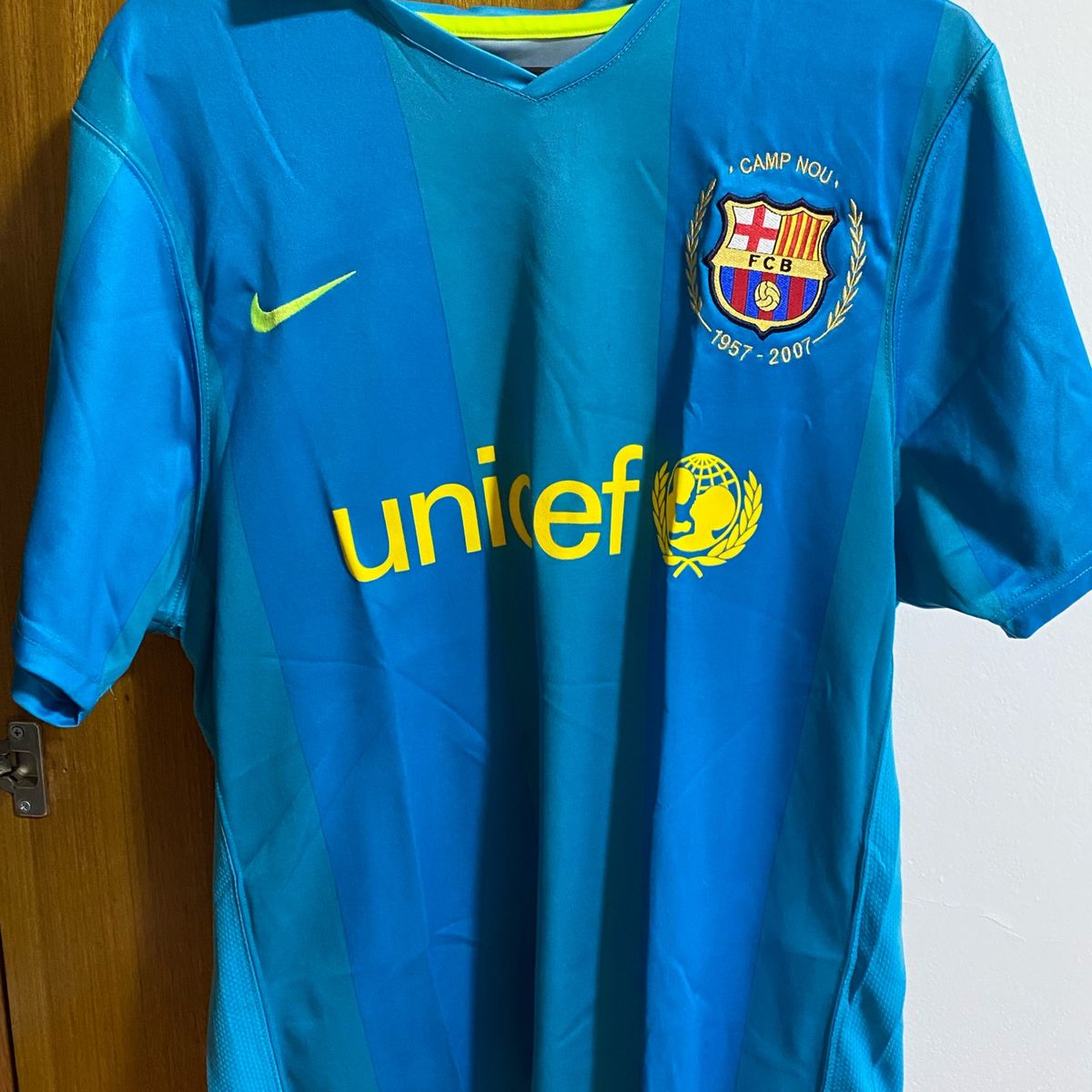 Camisa Barcelona Azul Unicef | Camisa Masculina Nike Usado