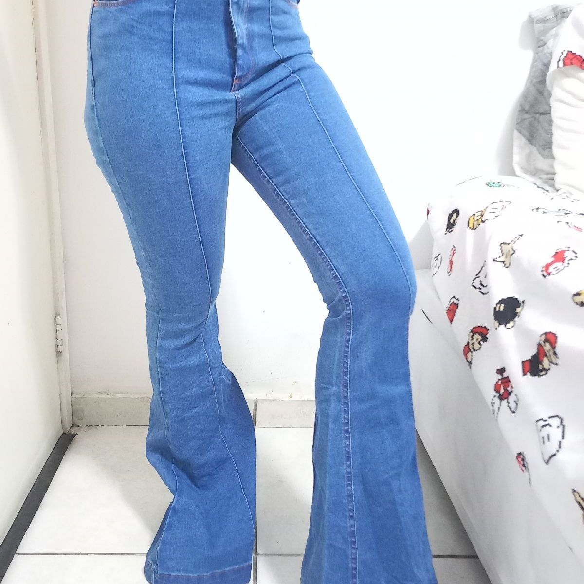 Renner calça store jeans feminina flare