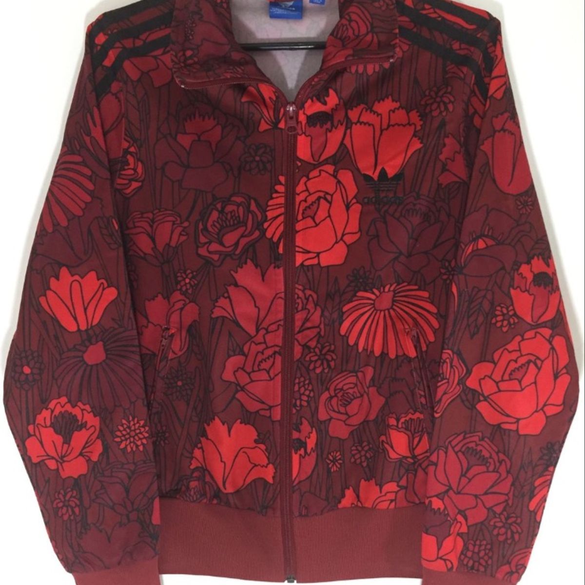 casaco floral adidas