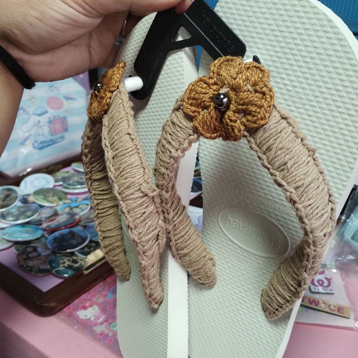 Chinelo Havaianas De Crochê