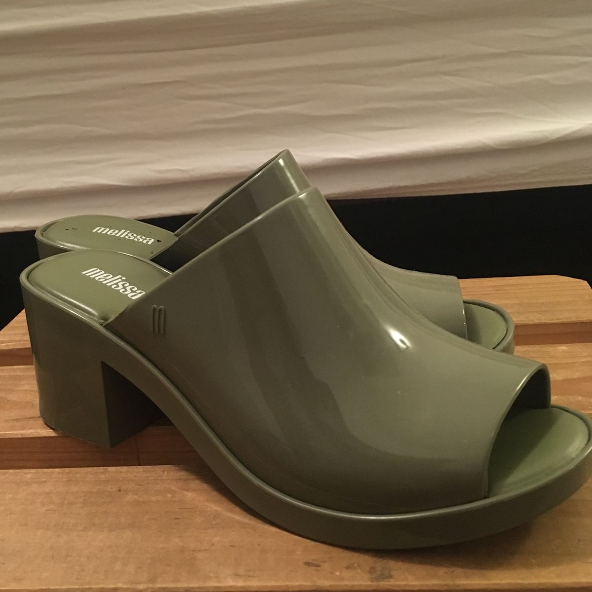 sandalia melissa verde militar