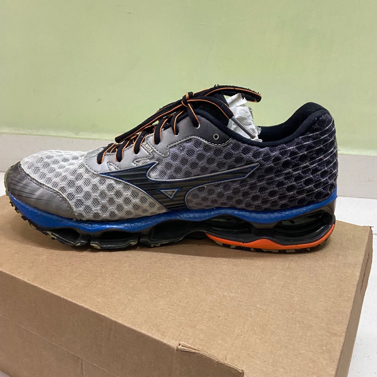 Mizuno prophecy 4 branco e clearance azul