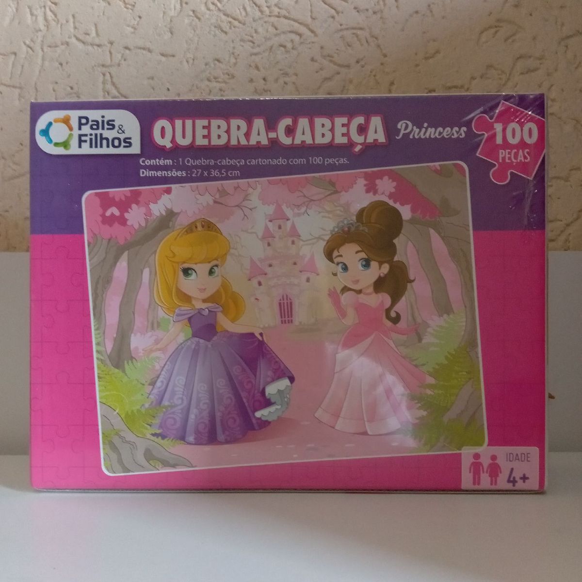 Brinquedo Kit com 02 Jogos Quebra Cabeça Princesas Infantil com 30