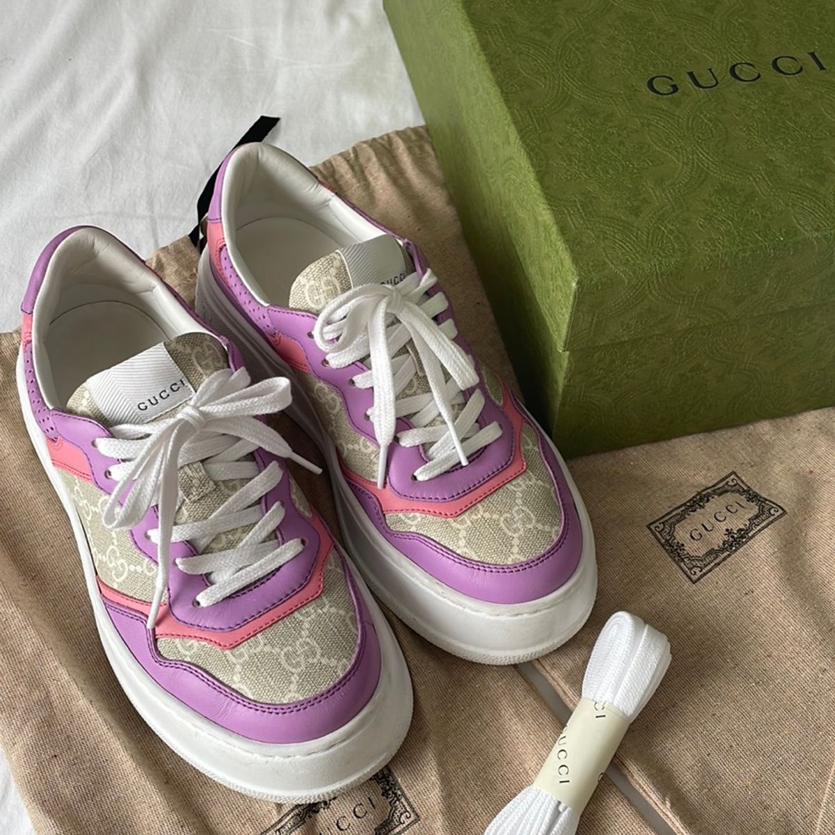 Tenis shops da gucci rosa