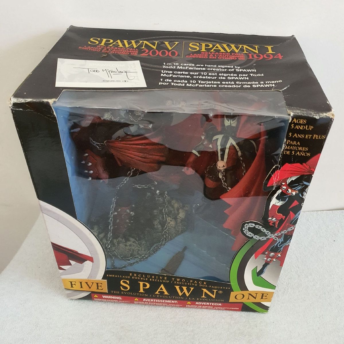 SPAWN THE EVOLUTION スポーンV 2000 I 1994 Bonecos The Evolution One e Spawn V 2000 (Mcfarlane Collectors