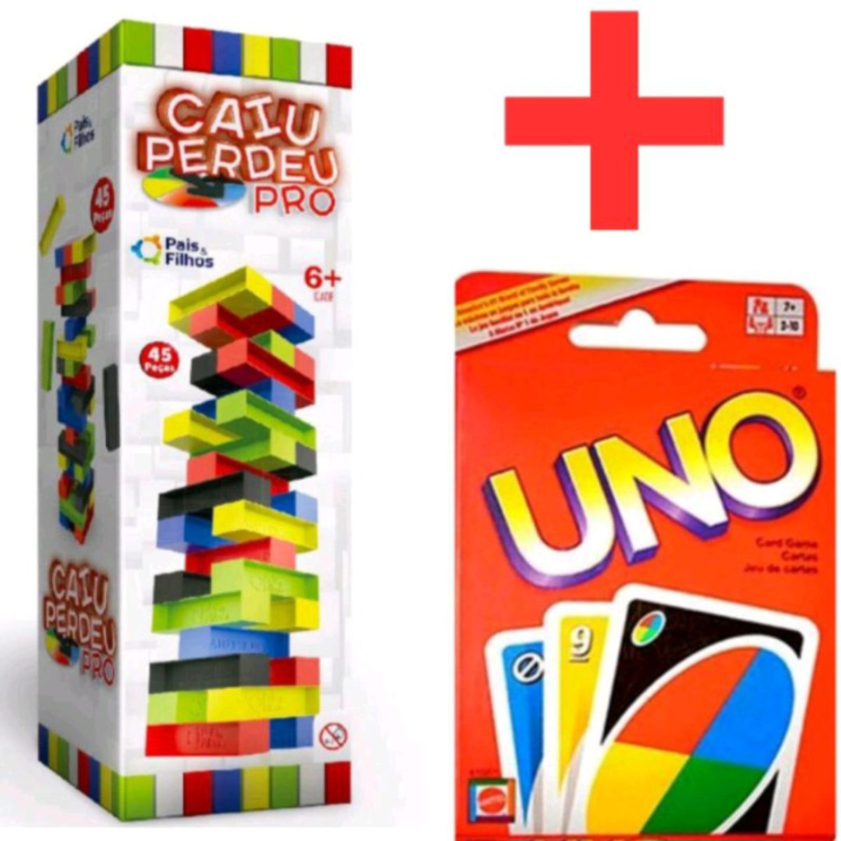 Uno Jenga Clássico Jogo Stacko Jogo Stacko Bloco Tumble Tower