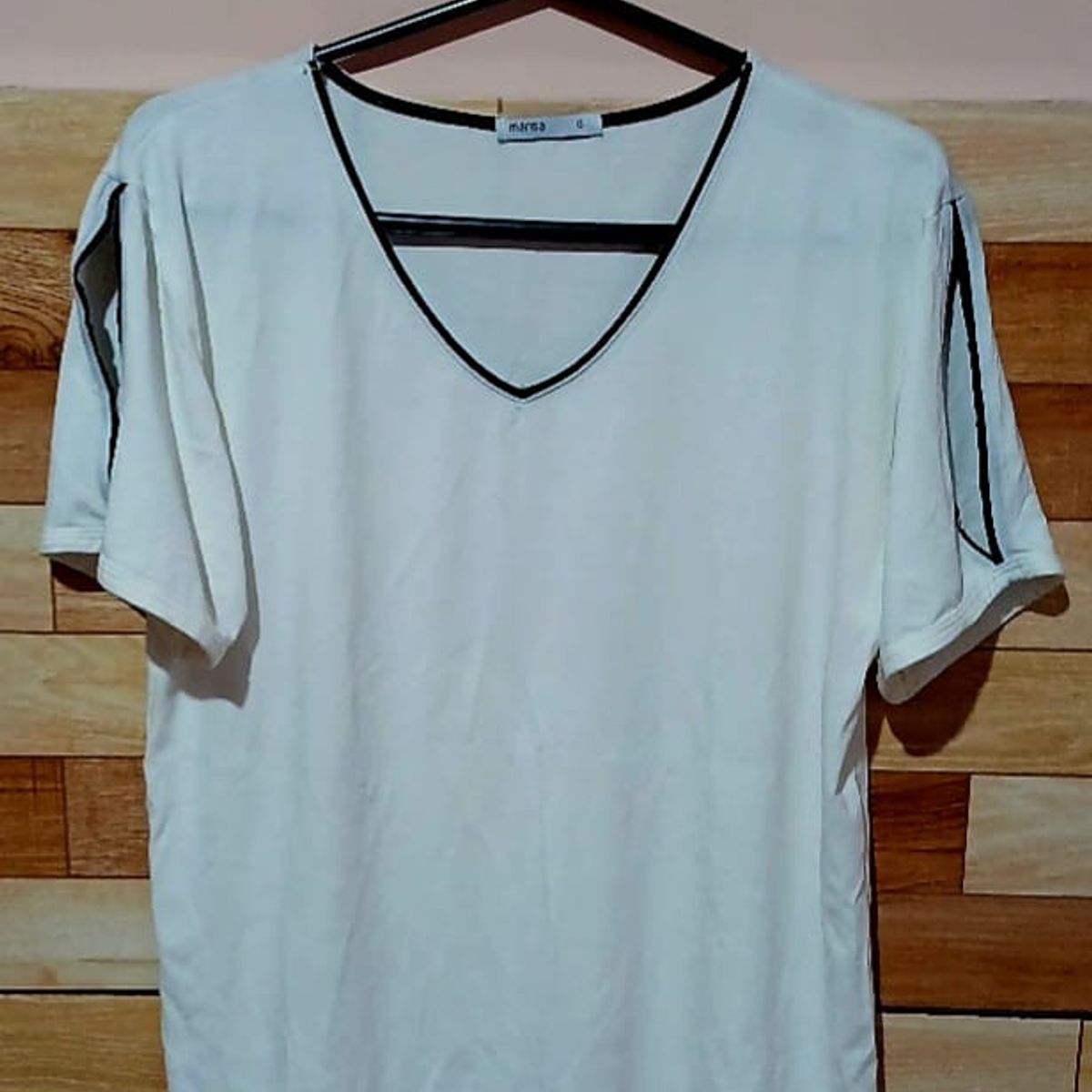 Blusa Feminina Viscolycra Viés Manga Curta Vazada Marisa, Blusa Feminina  Marisa Usado 84924791