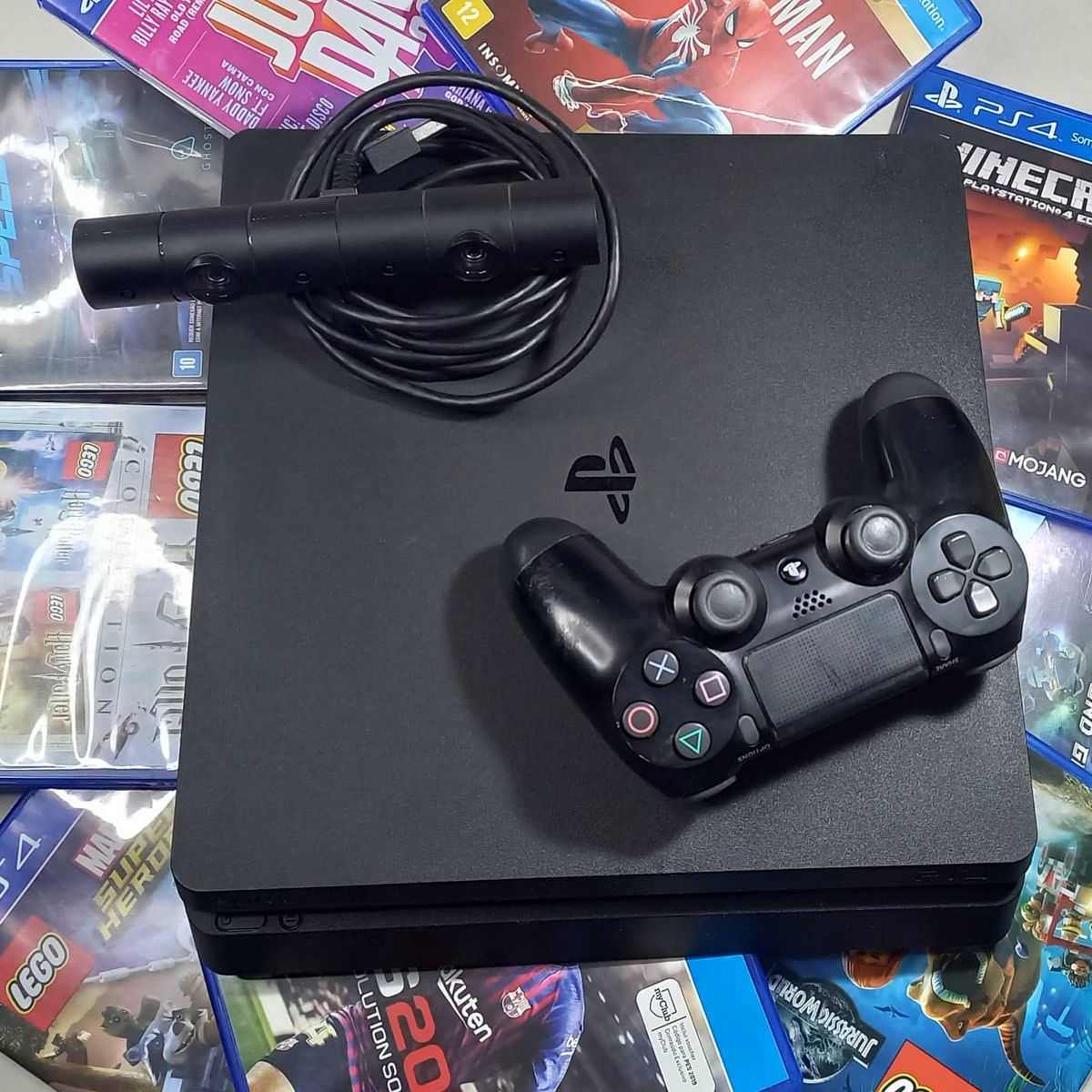 Playstation 4 (Ps4) Slim + 1 Controle + 9 Jogos Mídia Física, Console de  Videogame Sony Usado 94688993